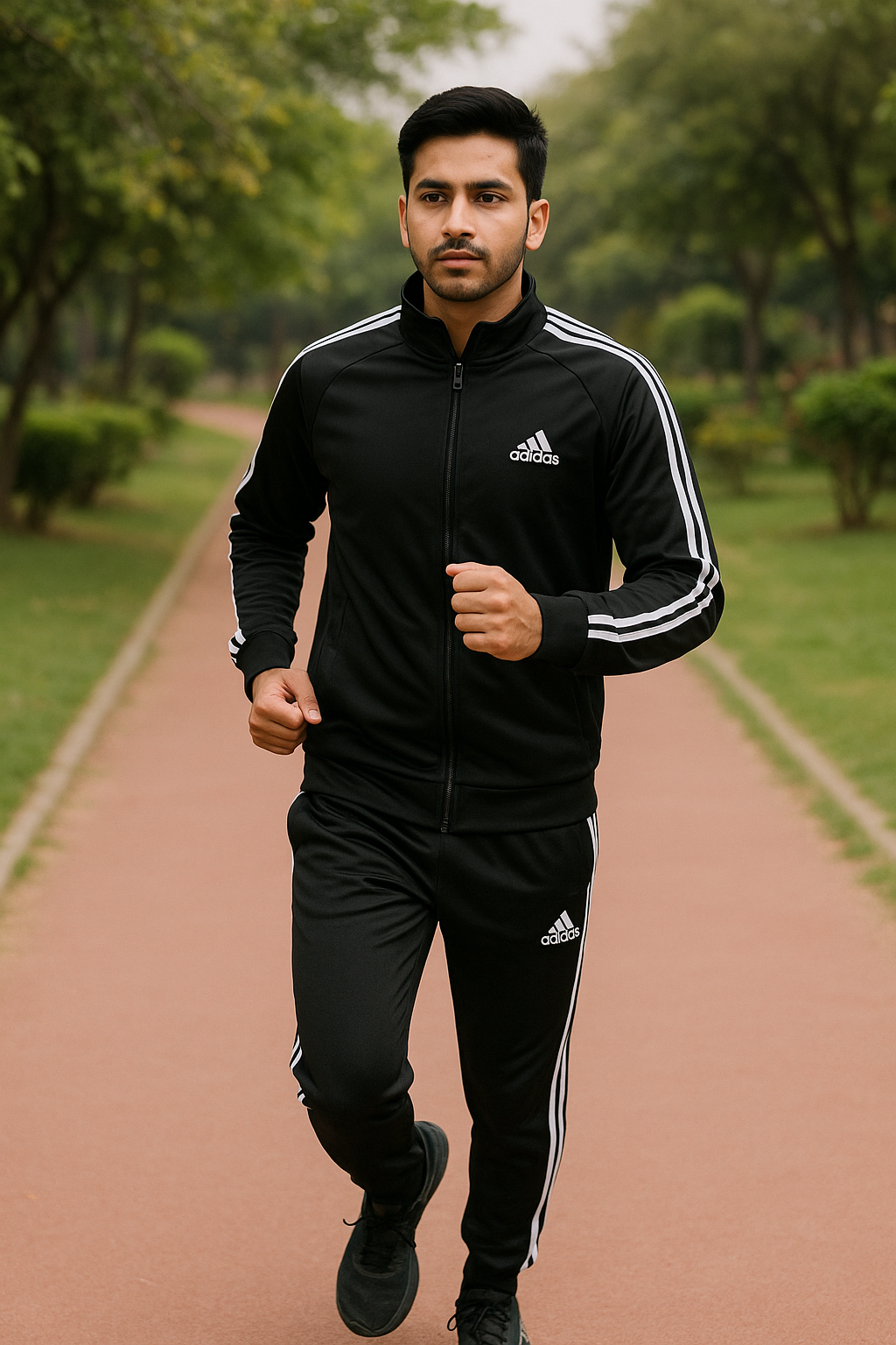 Men's & Women's Black Full Sleeve Summer Tracksuit